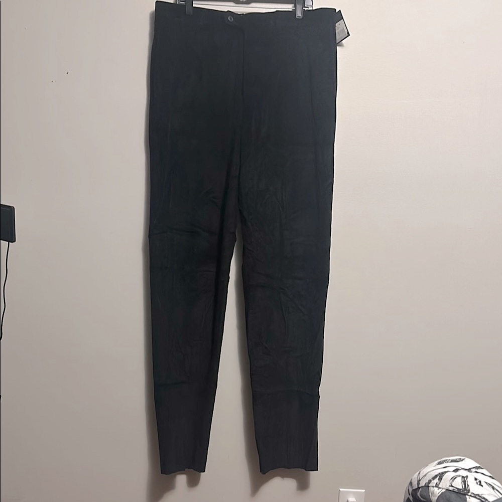 Tessuto Uomo Spencer black corduroy pants size 38
